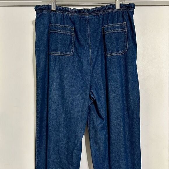 Liz Claiborne Petite Large Blue Denim Jeans Elastic Waist EUC - Picture 4 of 7